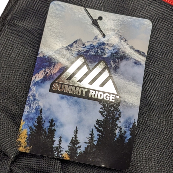 Summit Ridge NWT Red Black & Gray Unisex Backpack - Picture 8 of 13